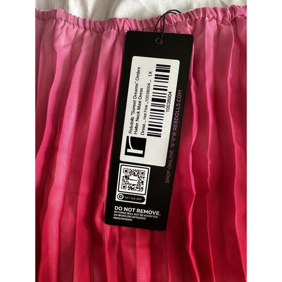 Sunset Ombre Halter Maxi Dress by Rebdolls 1X - Picture 6 of 9